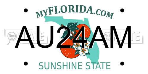 AU24AM Florida License Plate