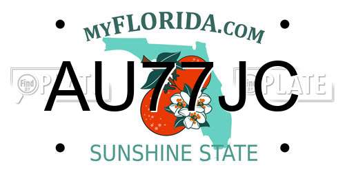 AU77JC Florida License Plate