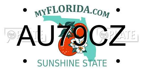 AU79CZ Florida License Plate
