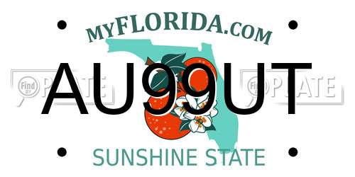 AU99UT Florida License Plate