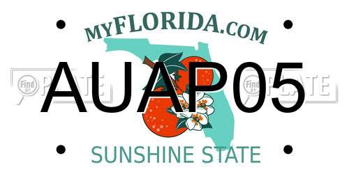 AUAP05 Florida License Plate