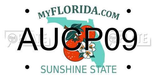AUCP09 Florida License Plate