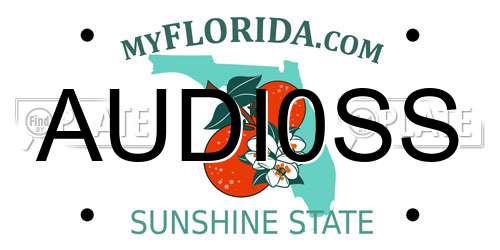 AUDI0SS Florida License Plate