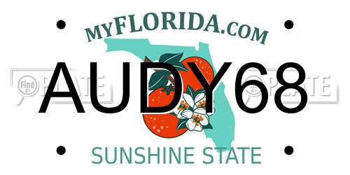 AUDY68 Florida License Plate