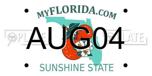 AUG04 Florida License Plate
