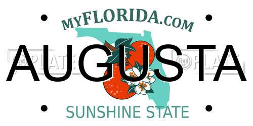 AUGUSTA Florida License Plate