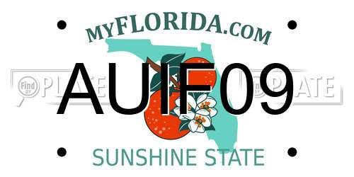 AUIF09 Florida License Plate