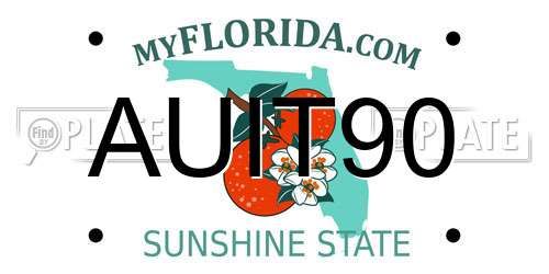 AUIT90 Florida License Plate