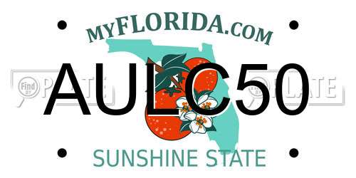 AULC50 Florida License Plate