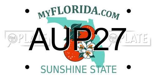 AUP27 Florida License Plate