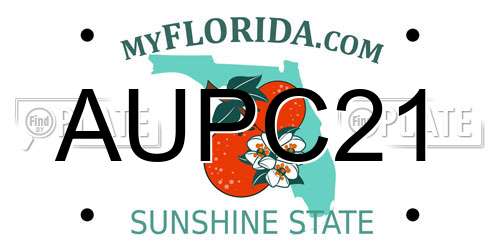 AUPC21 Florida License Plate