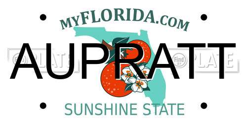 AUPRATT Florida License Plate