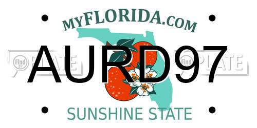AURD97 Florida License Plate