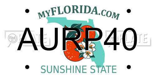 AURP40 Florida License Plate