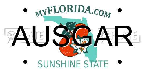 AUSGAR Florida License Plate