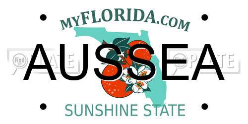AUSSEA Florida License Plate