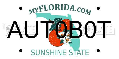 AUT0B0T Florida License Plate