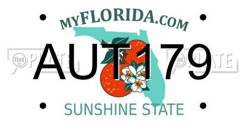 AUT179 Florida License Plate