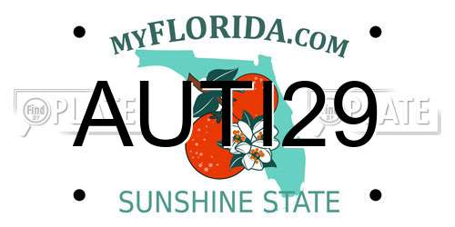 AUTI29 Florida License Plate