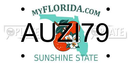 AUZI79 Florida License Plate