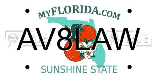 AV8LAW Florida License Plate