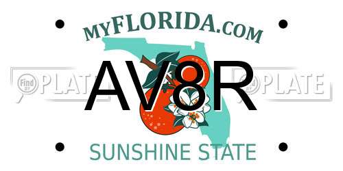 AV8R Florida License Plate