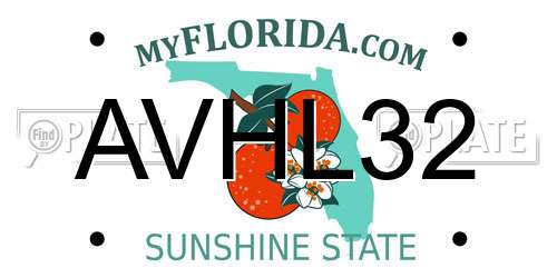 AVHL32 Florida License Plate