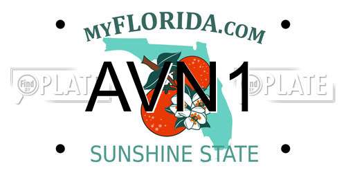 AVN1 Florida License Plate