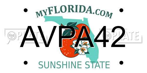 AVPA42 Florida License Plate