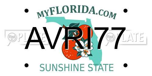 AVRI77 Florida License Plate