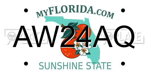 AW24AQ Florida License Plate