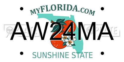 AW24MA Florida License Plate