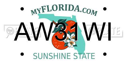 AW31WI Florida License Plate