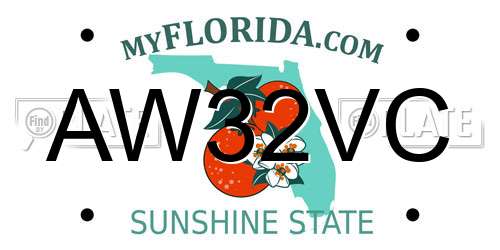 AW32VC Florida License Plate