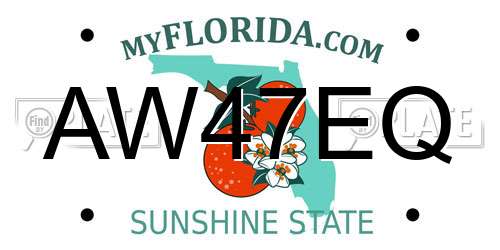 AW47EQ Florida License Plate