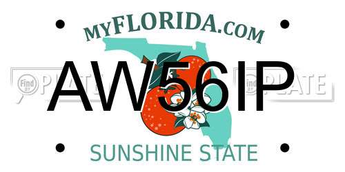AW56IP Florida License Plate