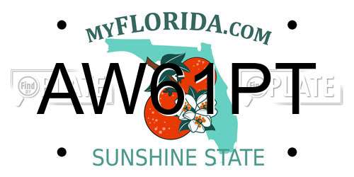 AW61PT Florida License Plate