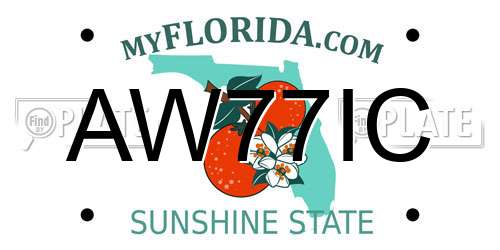 AW77IC Florida License Plate