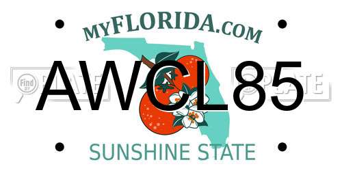 AWCL85 Florida License Plate