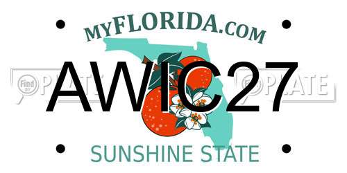 AWIC27 Florida License Plate