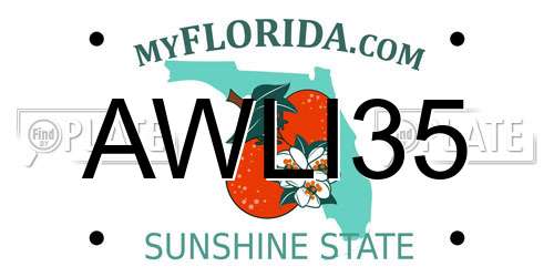 AWLI35 Florida License Plate