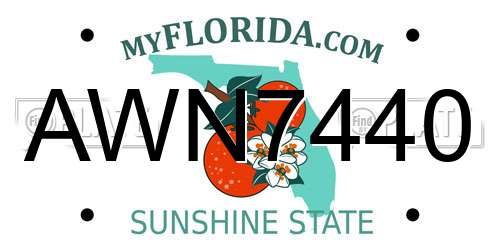 AWN7440 Florida License Plate