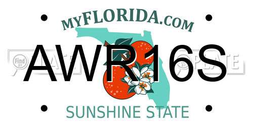AWR16S Florida License Plate