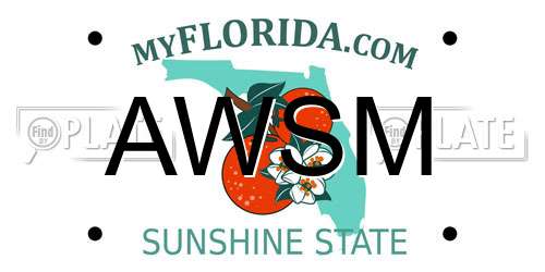 AWSM Florida License Plate