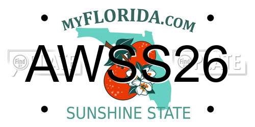 AWSS26 Florida License Plate