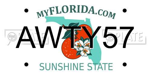 AWTY57 Florida License Plate