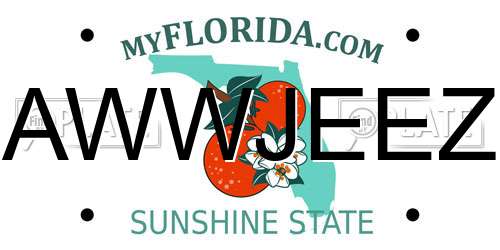 AWWJEEZ Florida License Plate