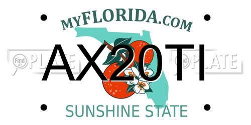 AX20TI Florida License Plate