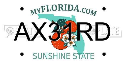 AX31RD Florida License Plate
