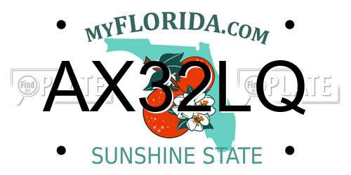 AX32LQ Florida License Plate